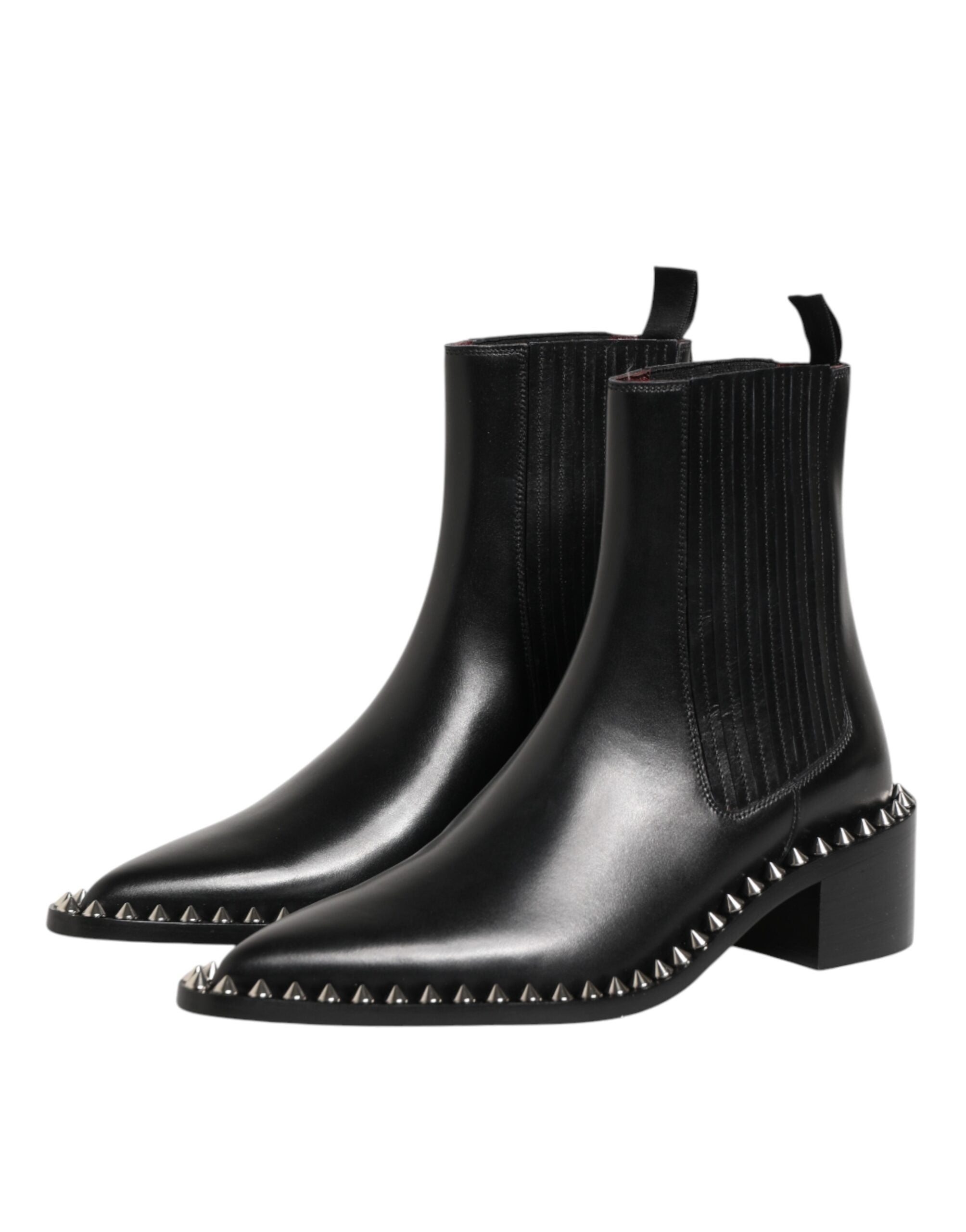 Dolce & Gabbana Black Studded Chelsea Boots