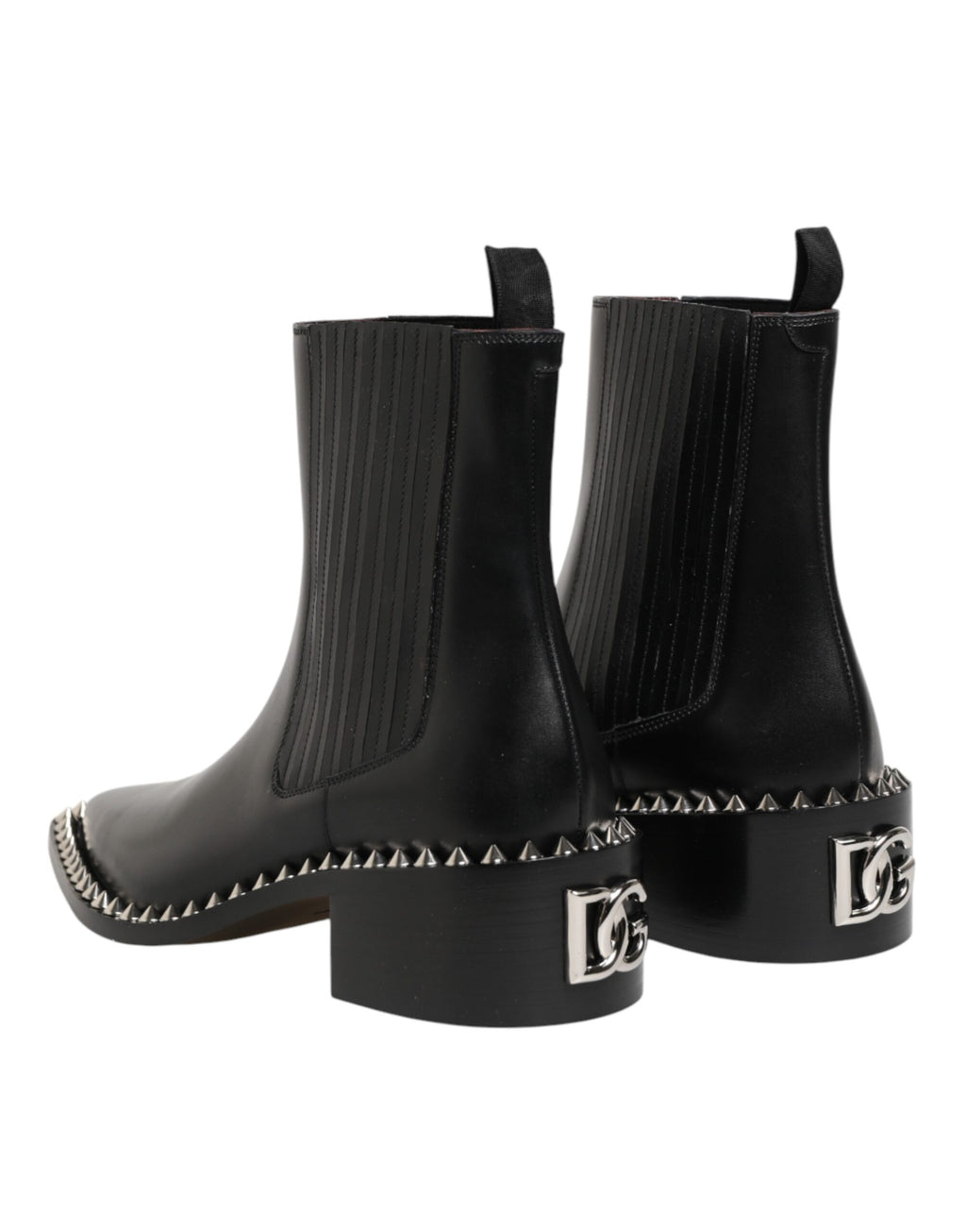 Dolce & Gabbana Black Studded Chelsea Boots