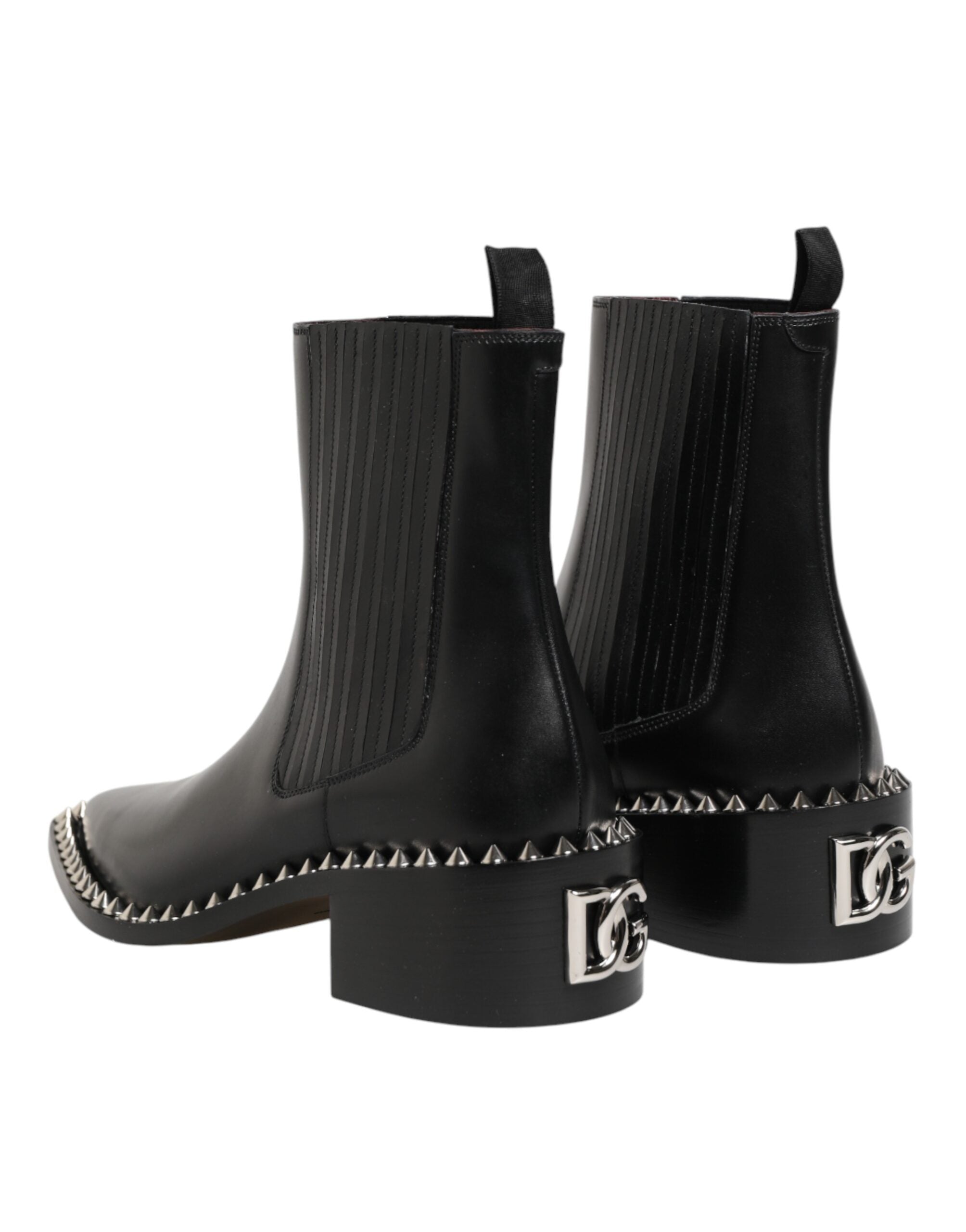Dolce & Gabbana Black Studded Chelsea Boots