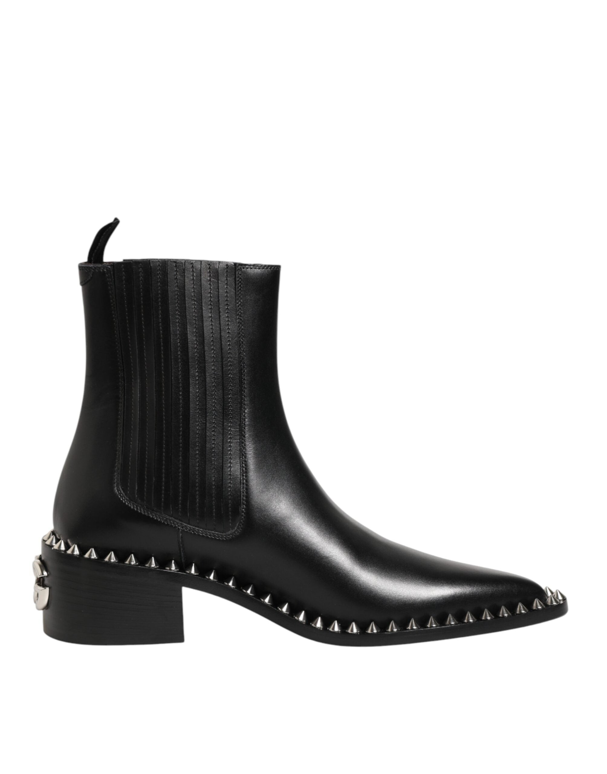 Dolce & Gabbana Black Studded Chelsea Boots