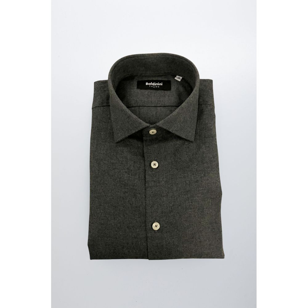 Baldinini Trend Grey Cotton Shirt