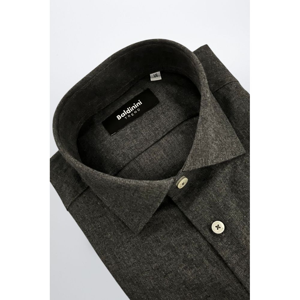 Baldinini Trend Grey Cotton Shirt