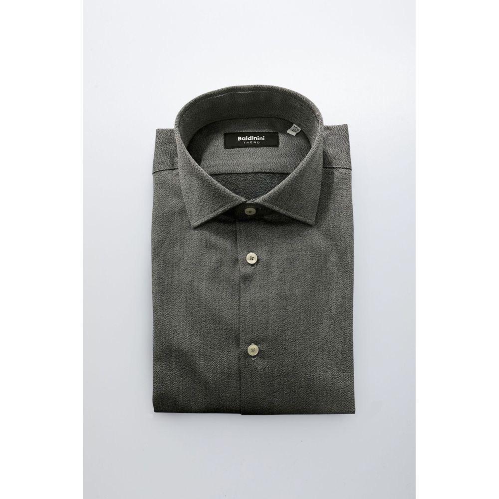 Baldinini Trend Grey Cotton Shirt