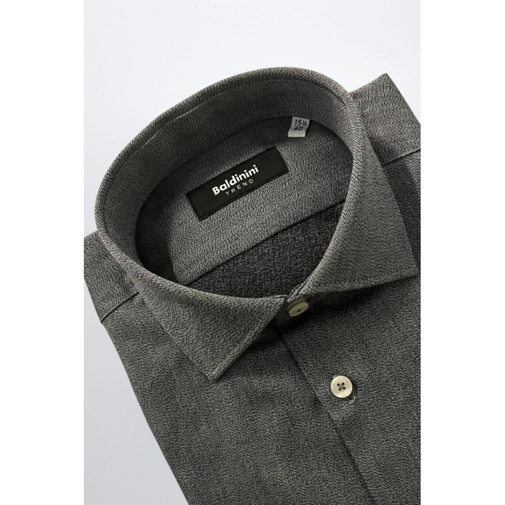 Baldinini Trend Grey Cotton Shirt