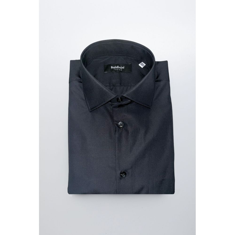 Baldinini Trend Cotton Shirt in Black