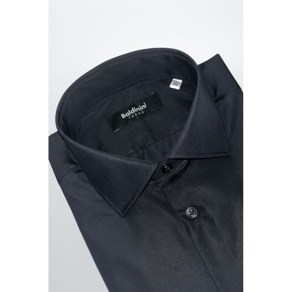 Baldinini Trend Cotton Shirt in Black