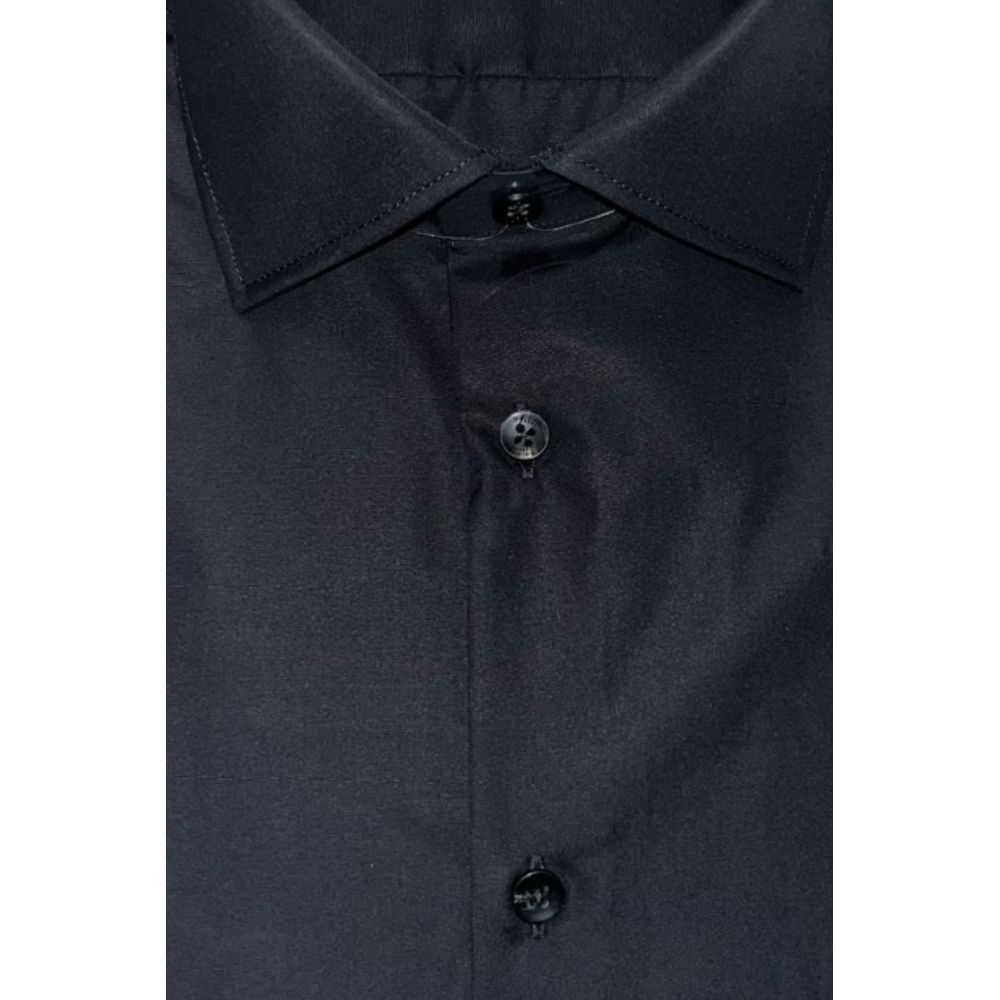 Baldinini Trend Cotton Shirt in Black
