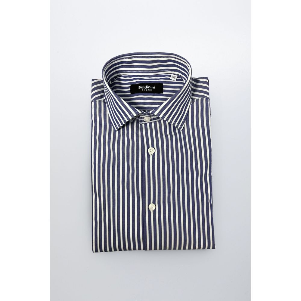Baldinini Trend Cotton Shirt in Blue