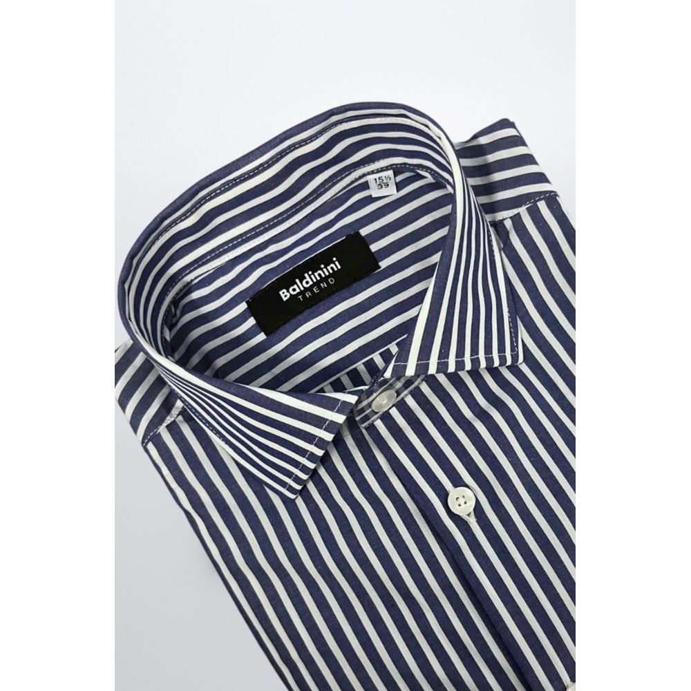 Baldinini Trend Cotton Shirt in Blue