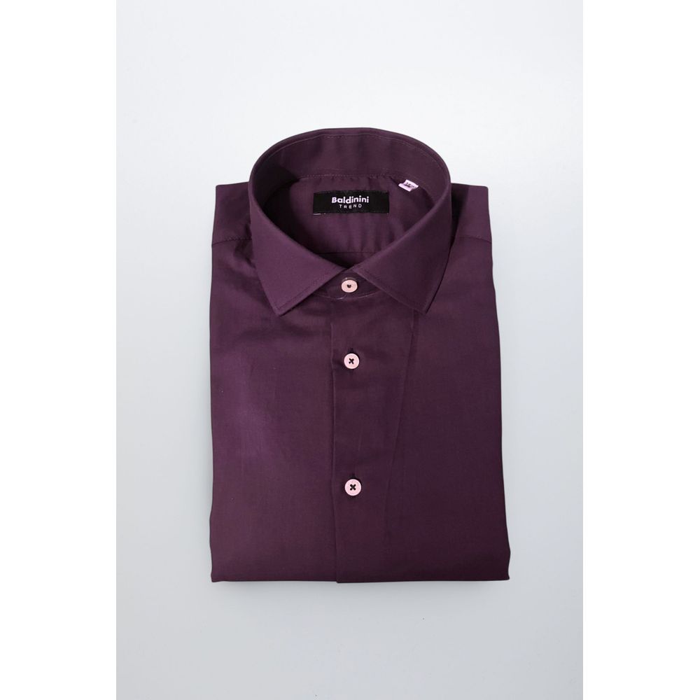 Baldinini Trend Cotton Shirt in Purple