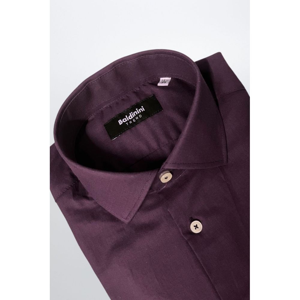 Baldinini Trend Cotton Shirt in Purple