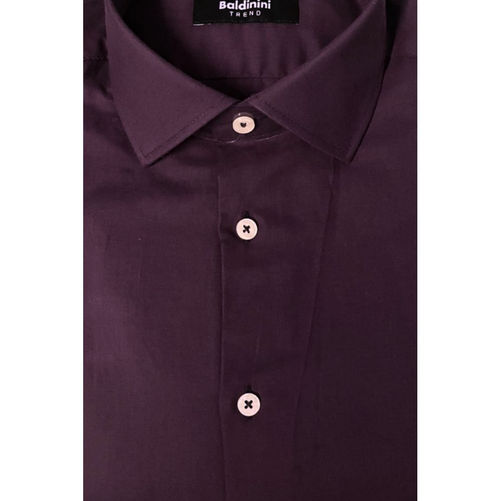 Baldinini Trend Cotton Shirt in Purple