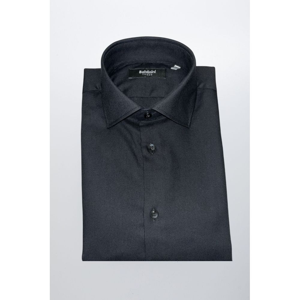 Baldinini Trend Cotton Shirt in Black