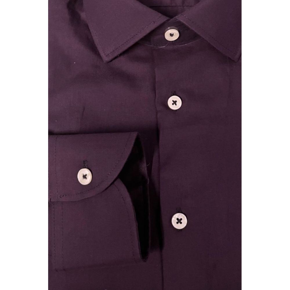 Baldinini Trend Cotton Shirt in Purple