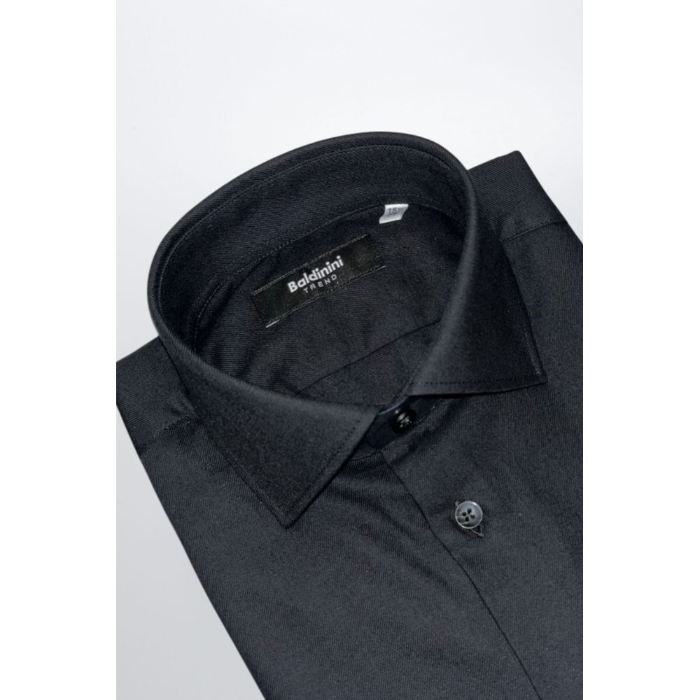 Baldinini Trend Cotton Shirt in Black