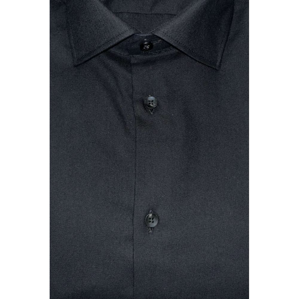 Baldinini Trend Cotton Shirt in Black
