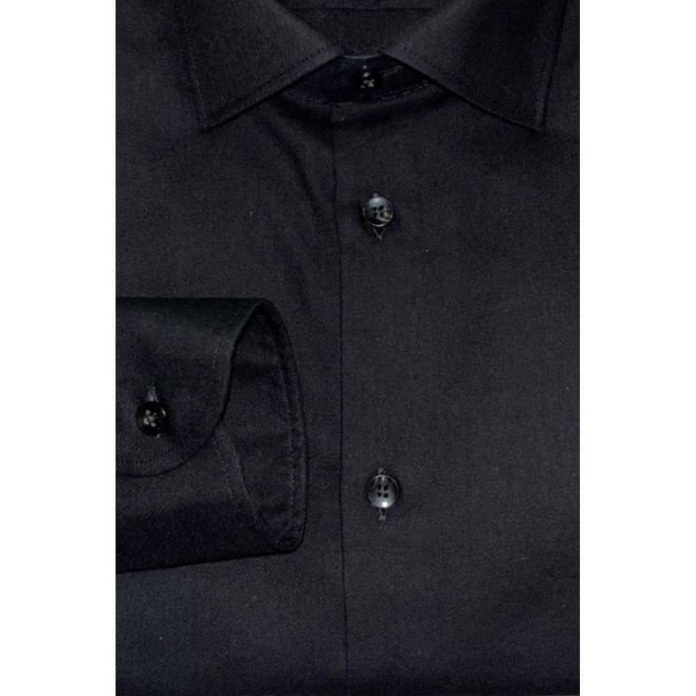 Baldinini Trend Cotton Shirt in Black