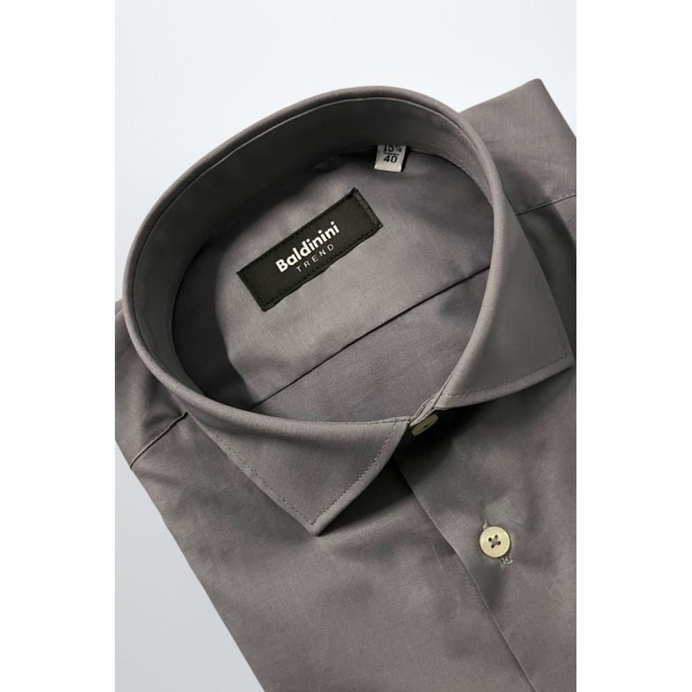 Baldinini Trend Grey Cotton Shirt