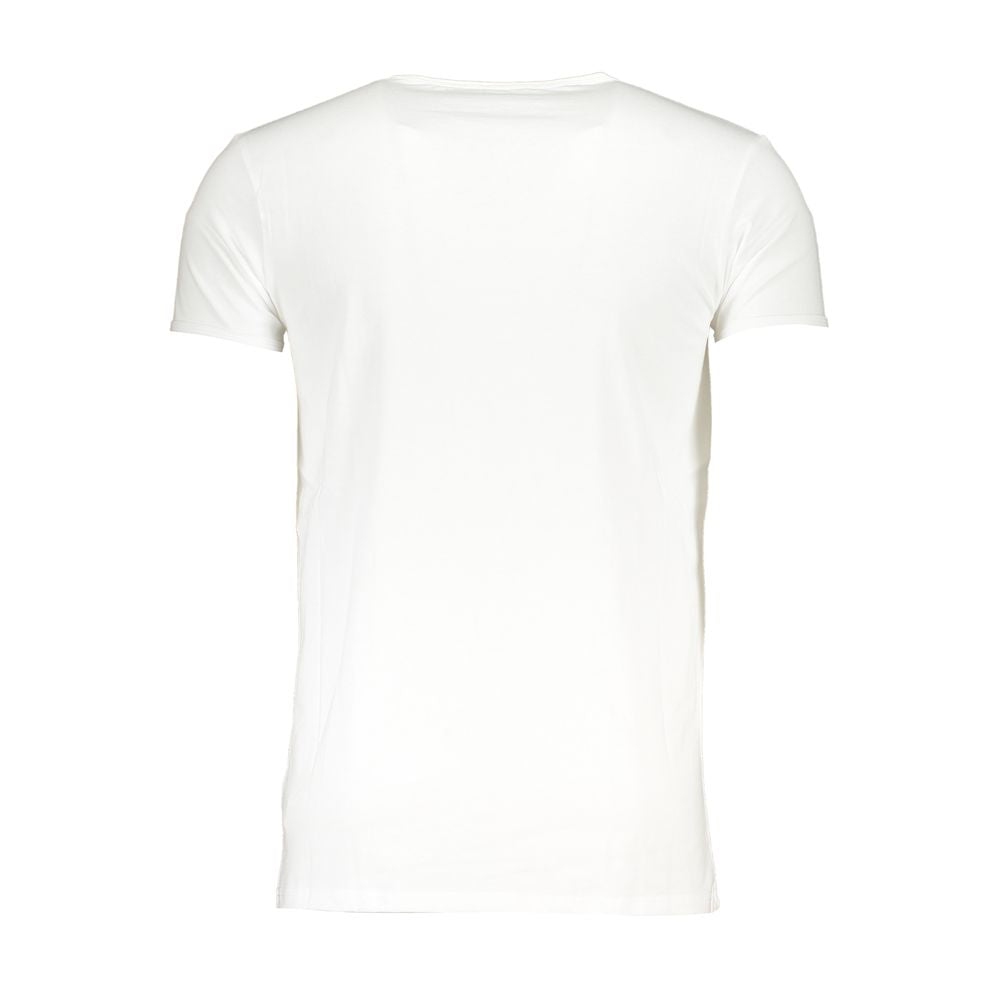 Cavalli Class Bianco Baumwoll-T-Shirt für Herren