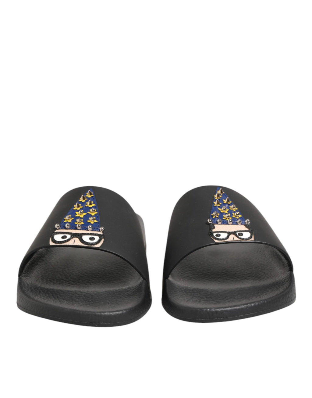 Dolce & Gabbana Schwarze Ledersandalen mit Riemen für den Strand
