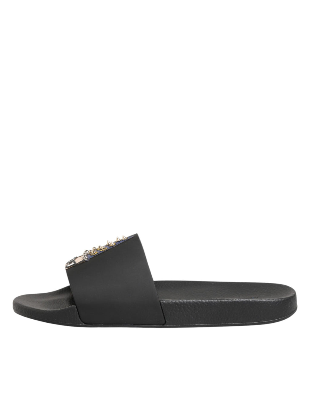 Dolce & Gabbana Schwarze Ledersandalen mit Riemen für den Strand