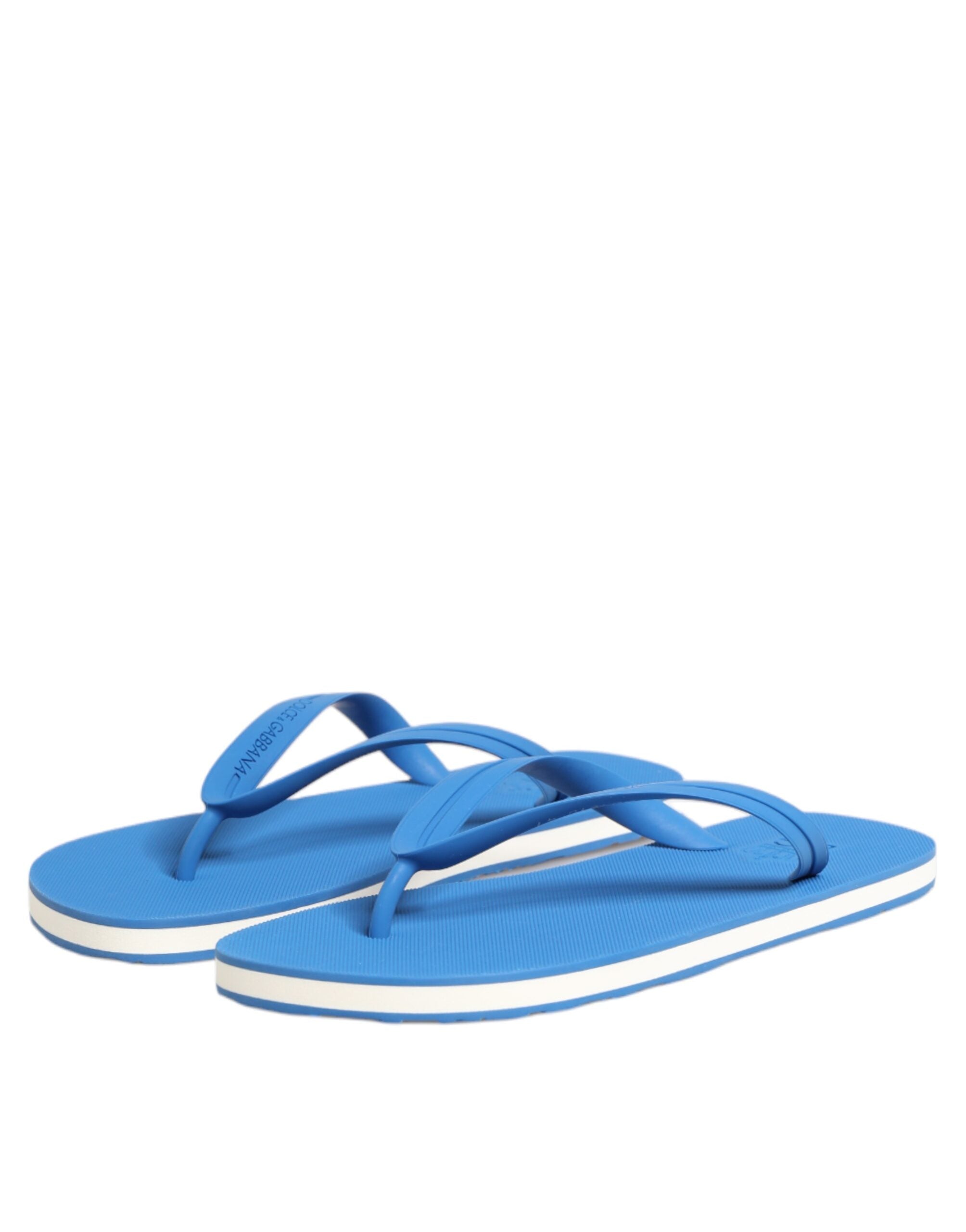 Dolce & Gabbana Blaue und Weiße Logo-Strandschuhe