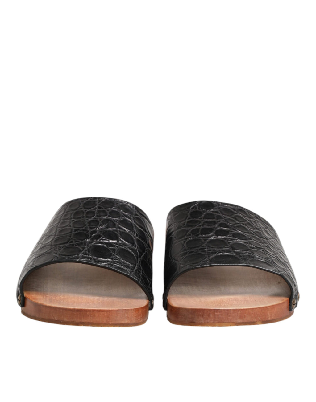 Dolce & Gabbana Black and Brown Leather Sandals