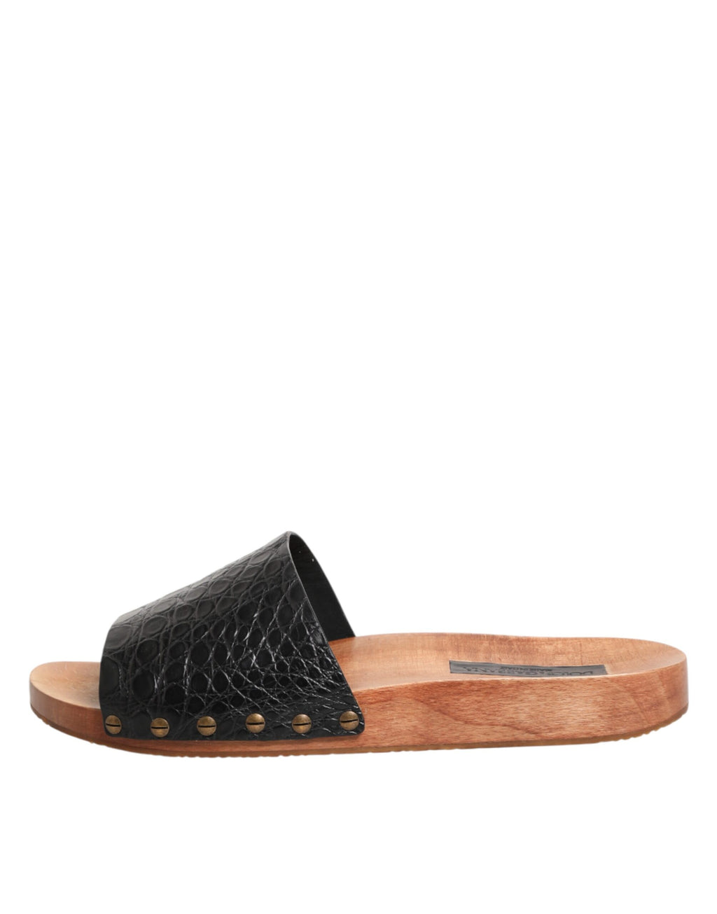 Dolce & Gabbana Black and Brown Leather Sandals