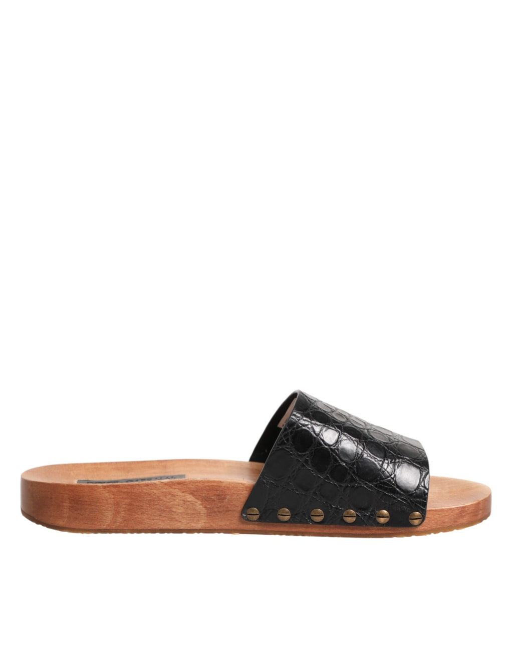Dolce & Gabbana Black and Brown Leather Sandals