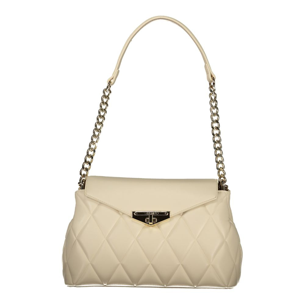 Mario Valentino Schultertasche aus Polyurethan in Beige für Damen