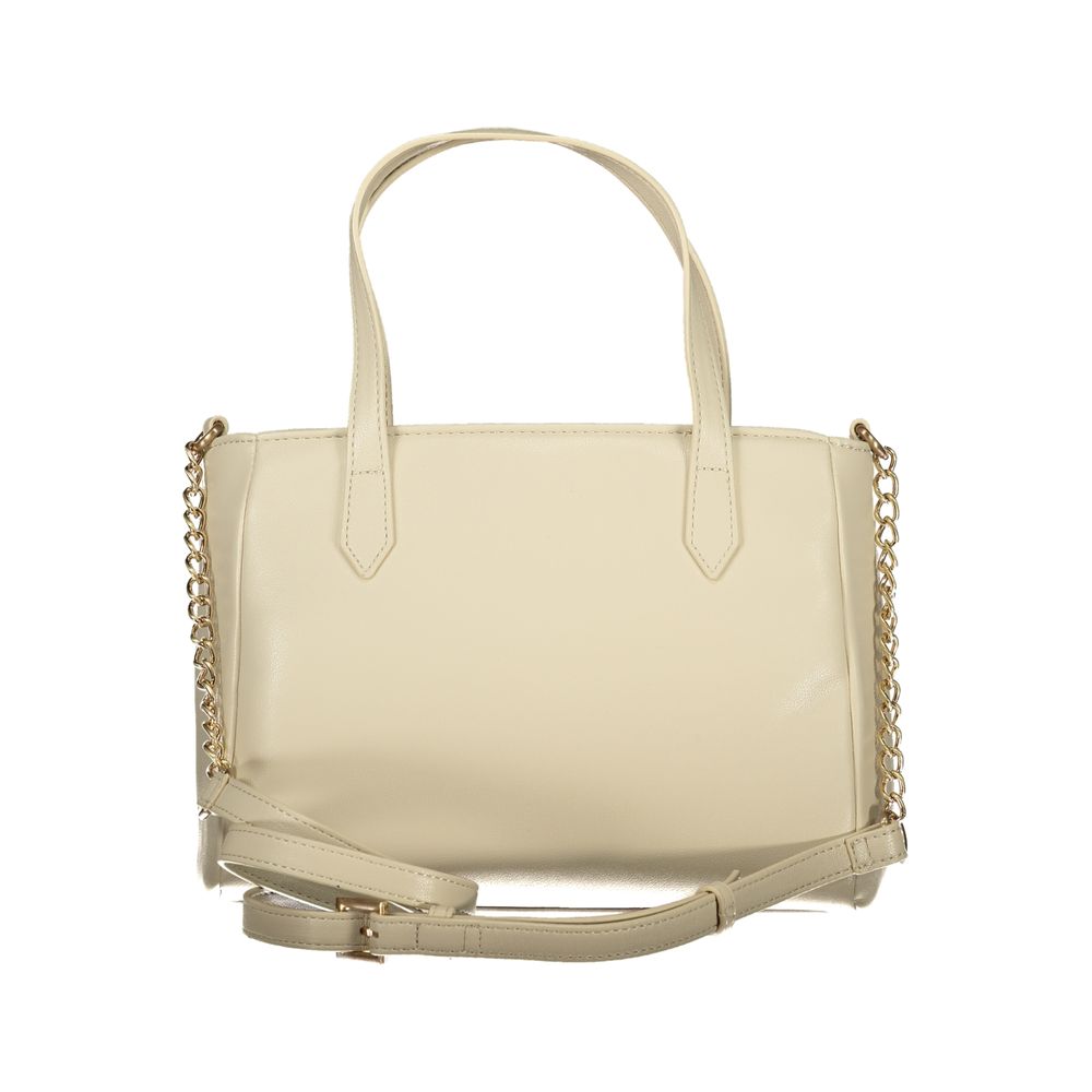 Mario Valentino Damen-Handtasche aus beigem Polyurethan