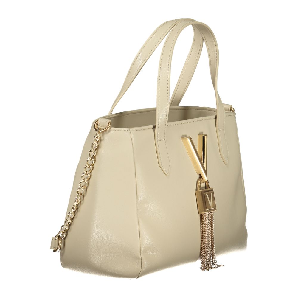 Mario Valentino Damen-Handtasche aus beigem Polyurethan