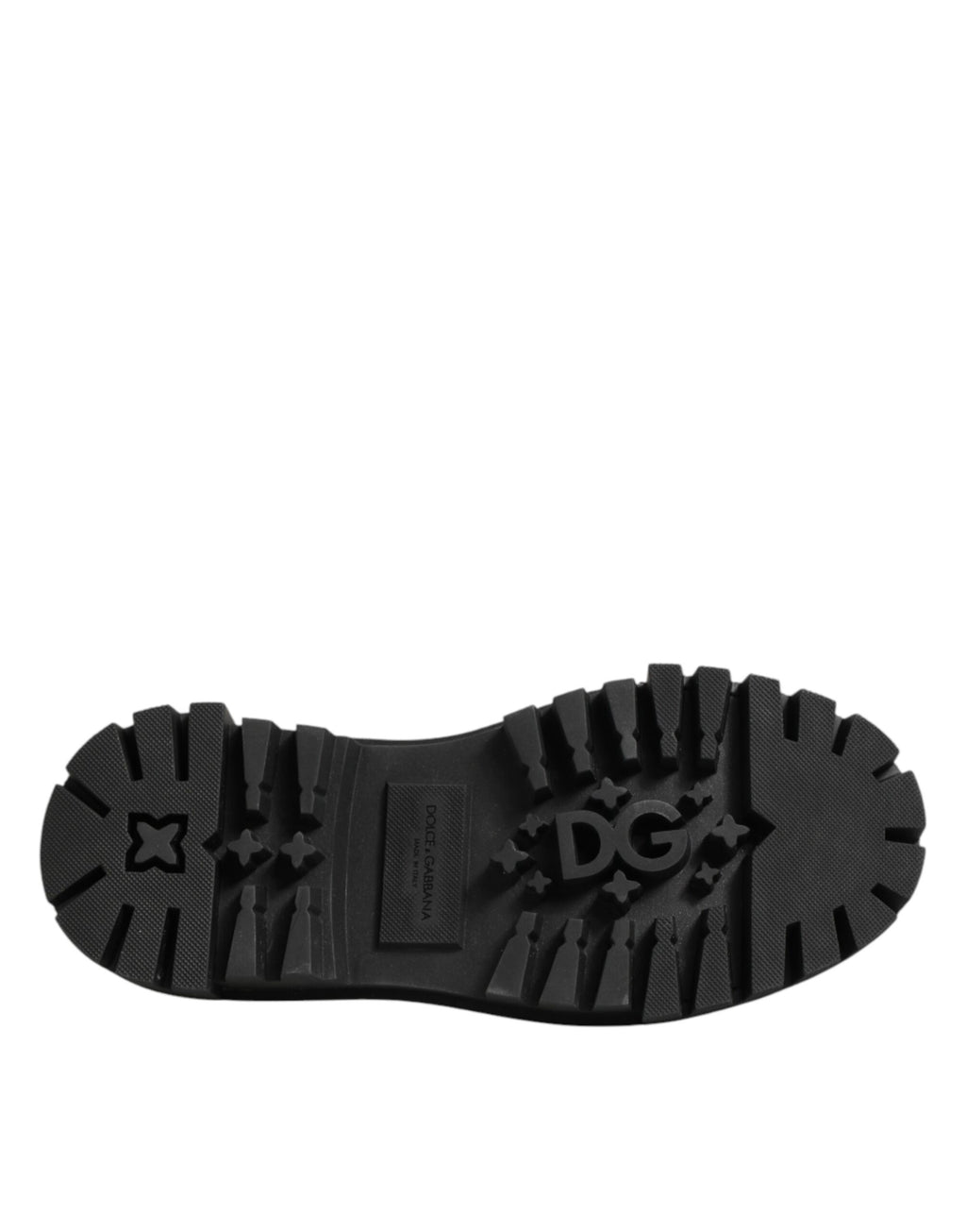 Dolce & Gabbana Black Leather Derby Shoes with Crystal Embellishment