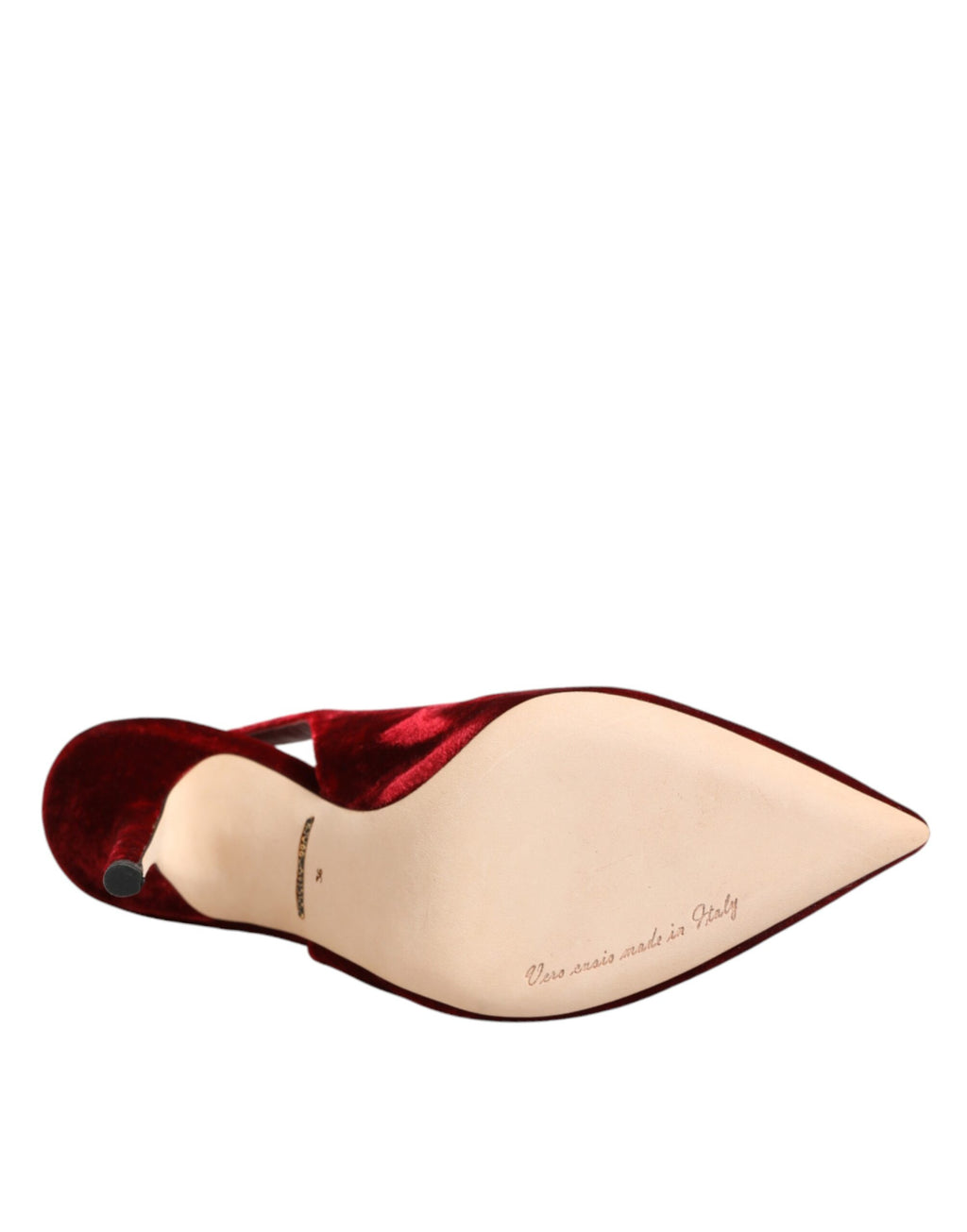 Dolce & Gabbana Red Suede High-Heel Slingback Sandals