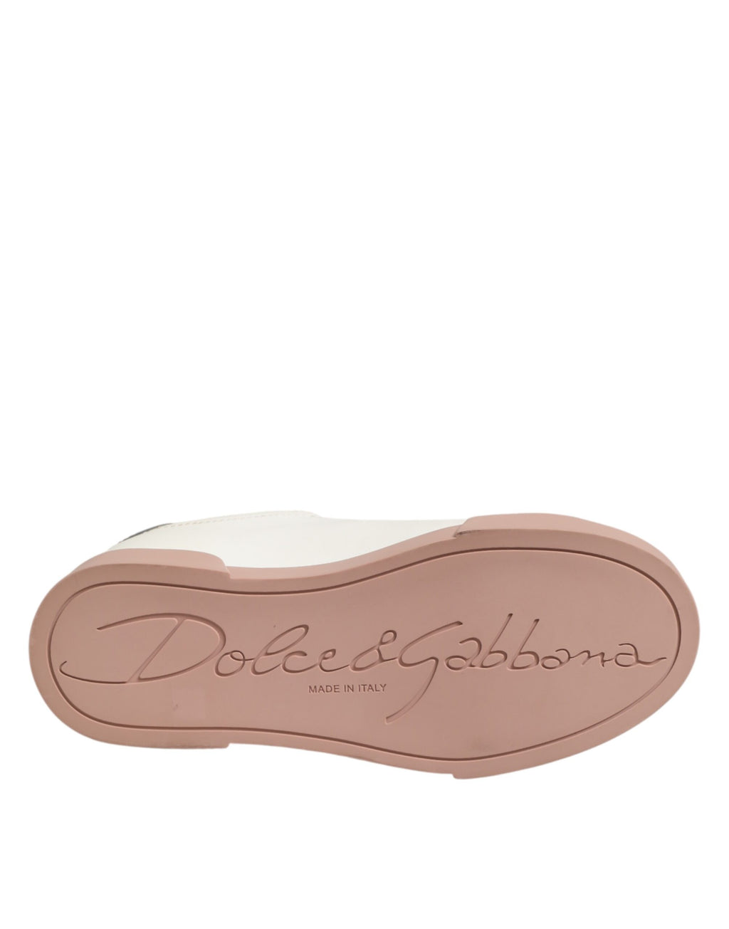 Dolce & Gabbana Weiße Leder-Sneaker mit Herz-Motiv