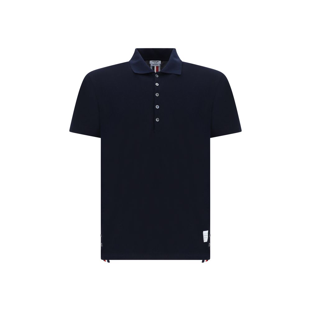 Thom Browne Blaues Baumwoll-Polohemd