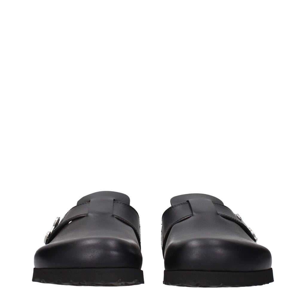 Palm Angels Schwarze Leder-Slipper