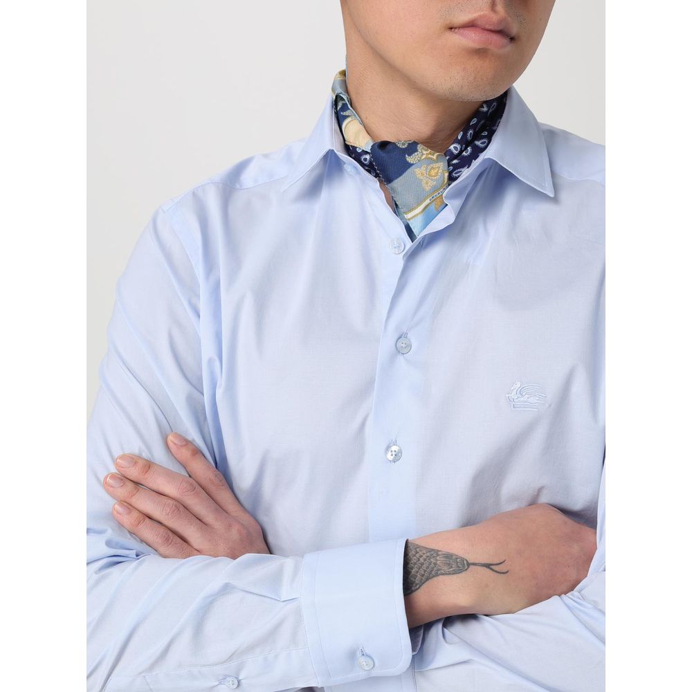 Etro Blue Silk Scarf