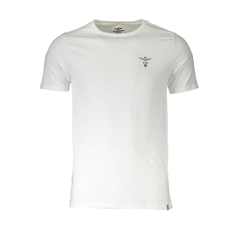 Aeronautica Militare Weißes Herren-T-Shirt aus Baumwolle