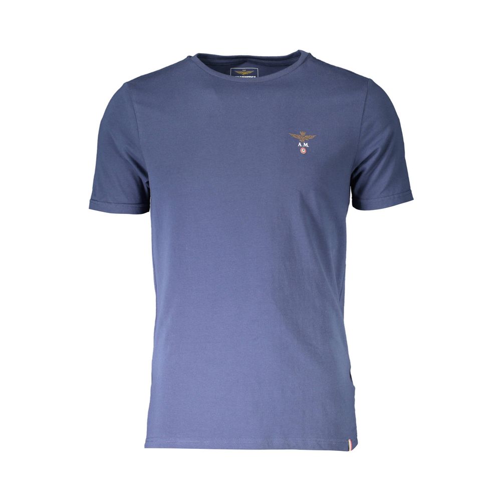 Aeronautica Militare Blu Baumwoll-T-Shirt für Herren