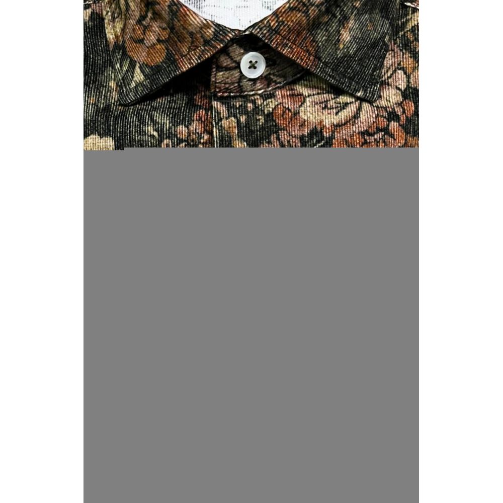 Bagutta Cotton Shirt with Fantasy Print