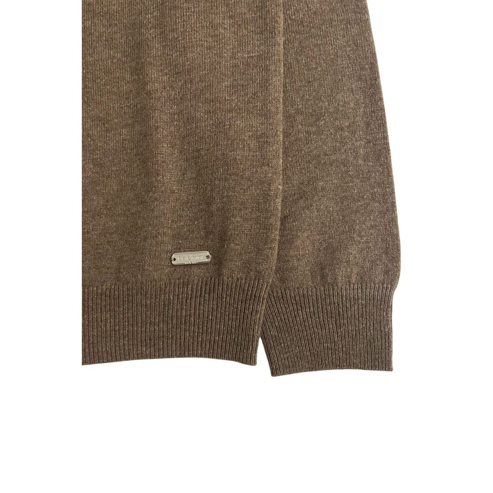 Baldinini Trend Brauner Kaschmir-Pullover