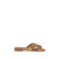 Prada Brown Calfskin Bos Taurus Sandals