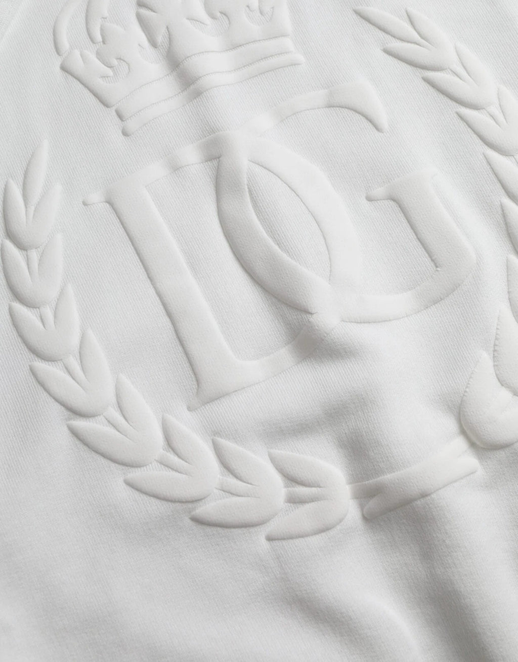 Dolce & Gabbana Weißer Baumwoll-Kapuzenpullover für Herren