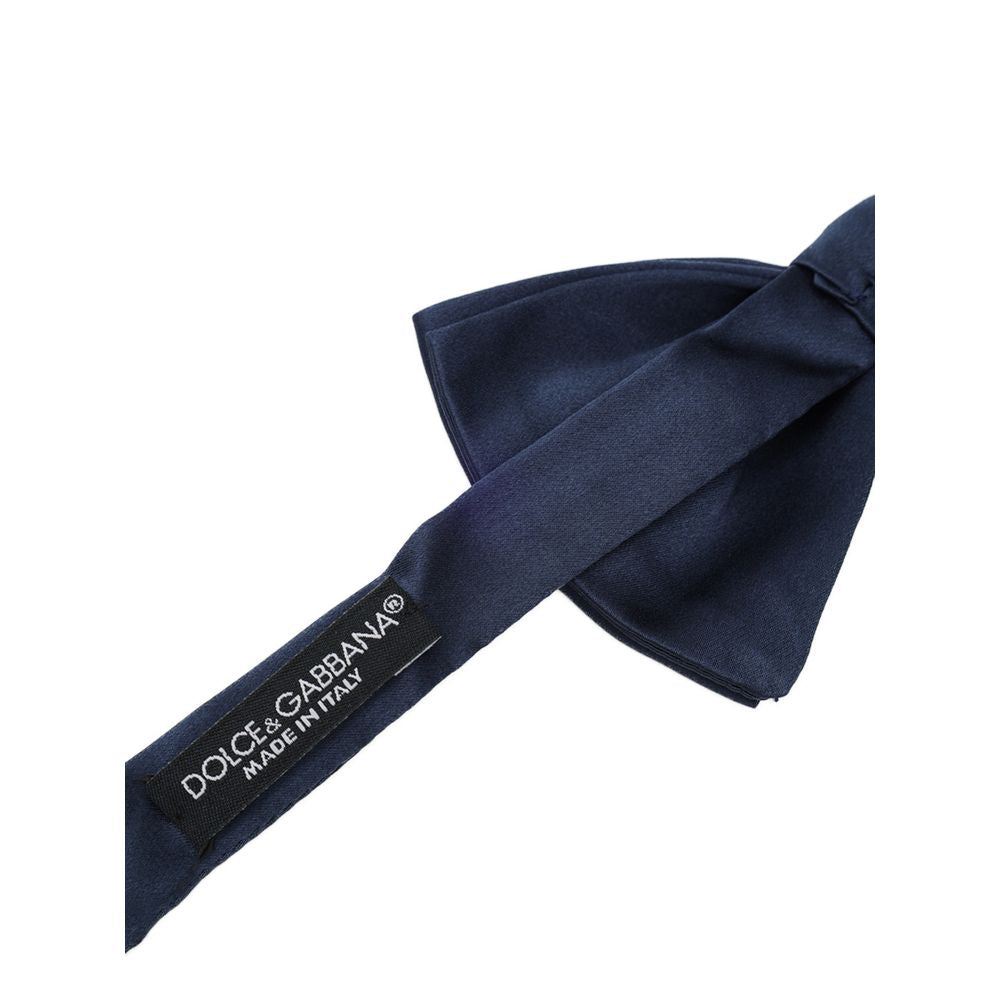 Dolce & Gabbana Blue Silk Bow Tie