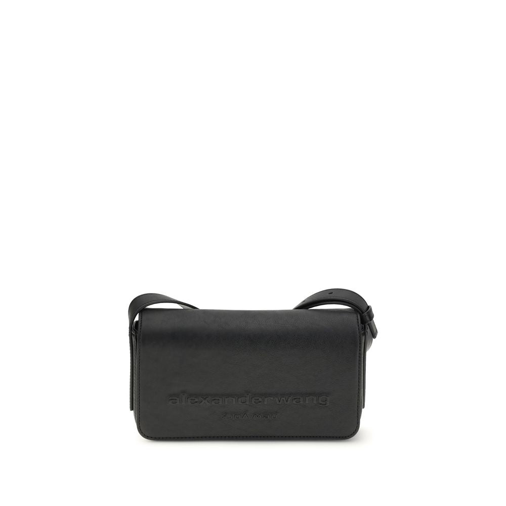 Alexander Wang Schwarze Schultertasche aus Kalbsleder Bos Taurus