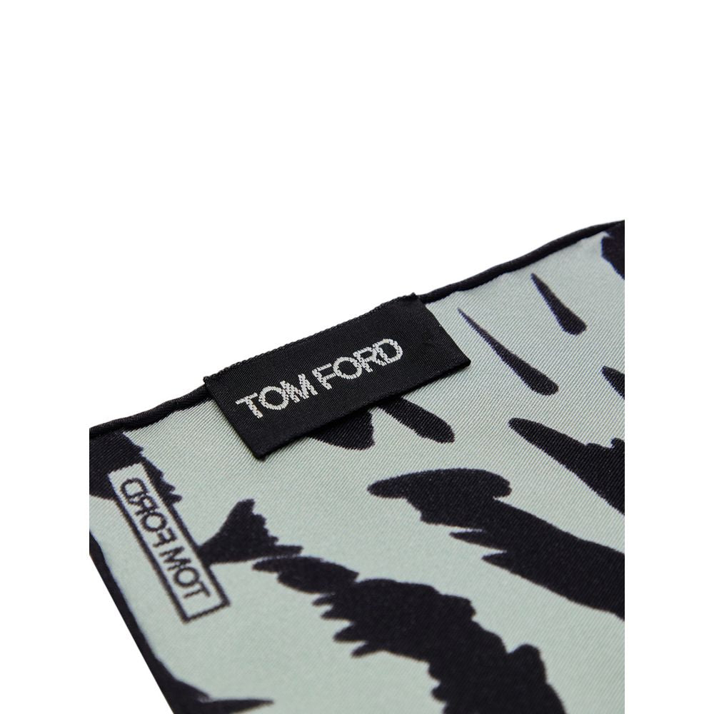 Tom Ford Grey Silk Pocket Square