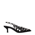 The Attico Schwarze Leder-Stiletto-Sandalen