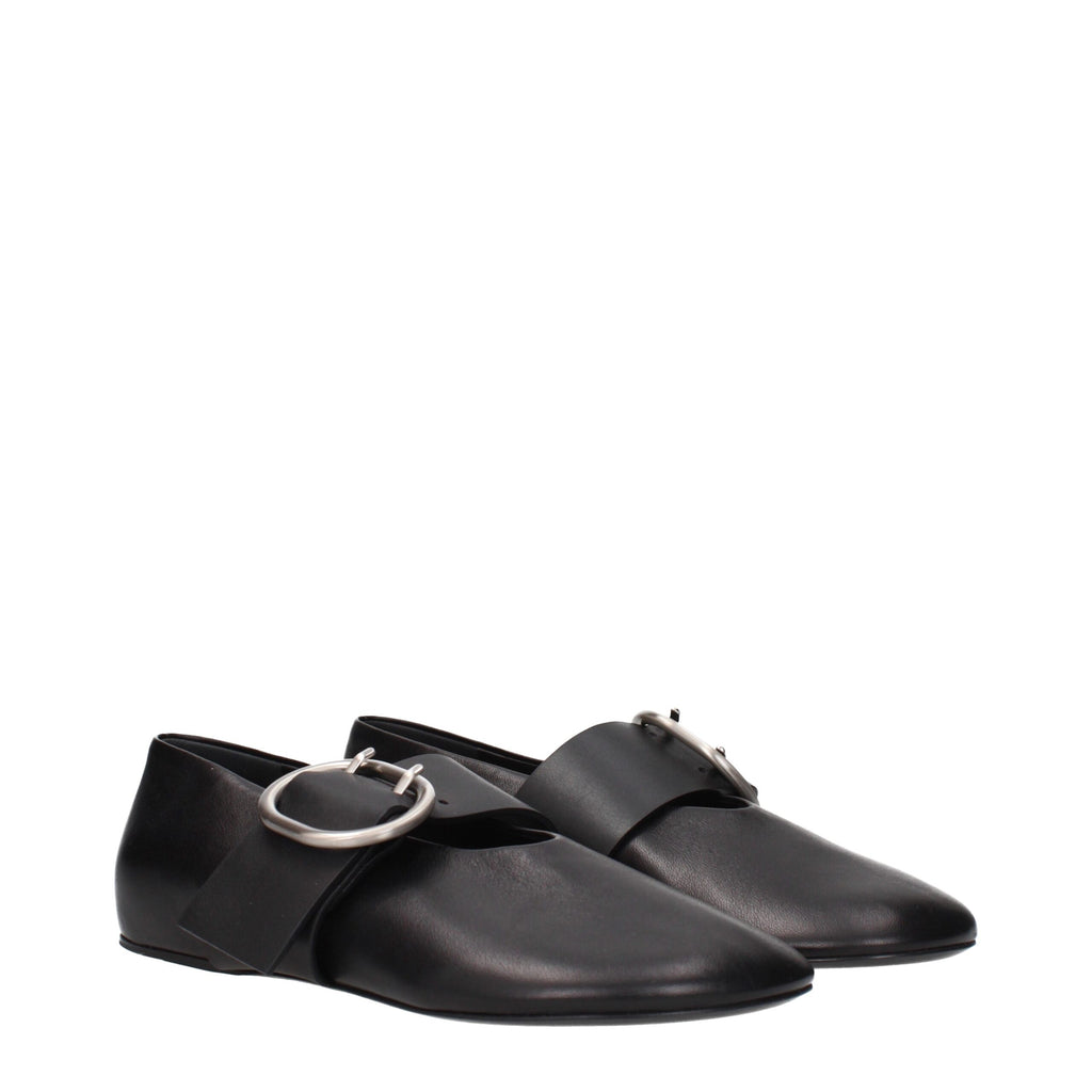 Jil Sander Schwarze Ballerinas aus Leder