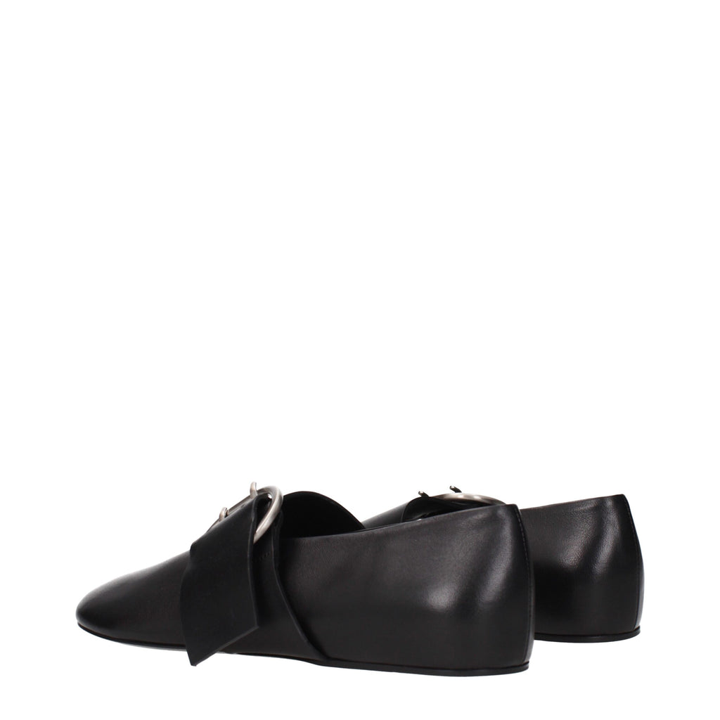 Jil Sander Schwarze Ballerinas aus Leder